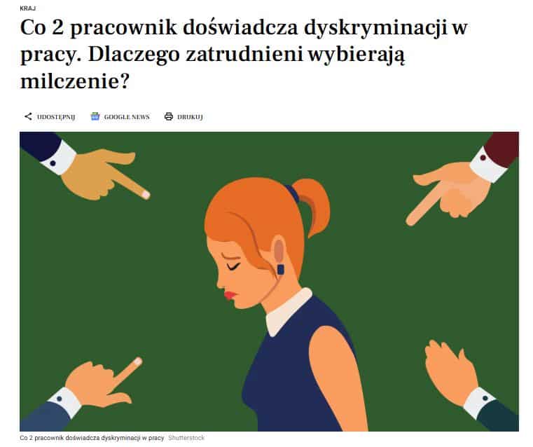 Co drugi pracownik doświadcza niesprawiedliwości